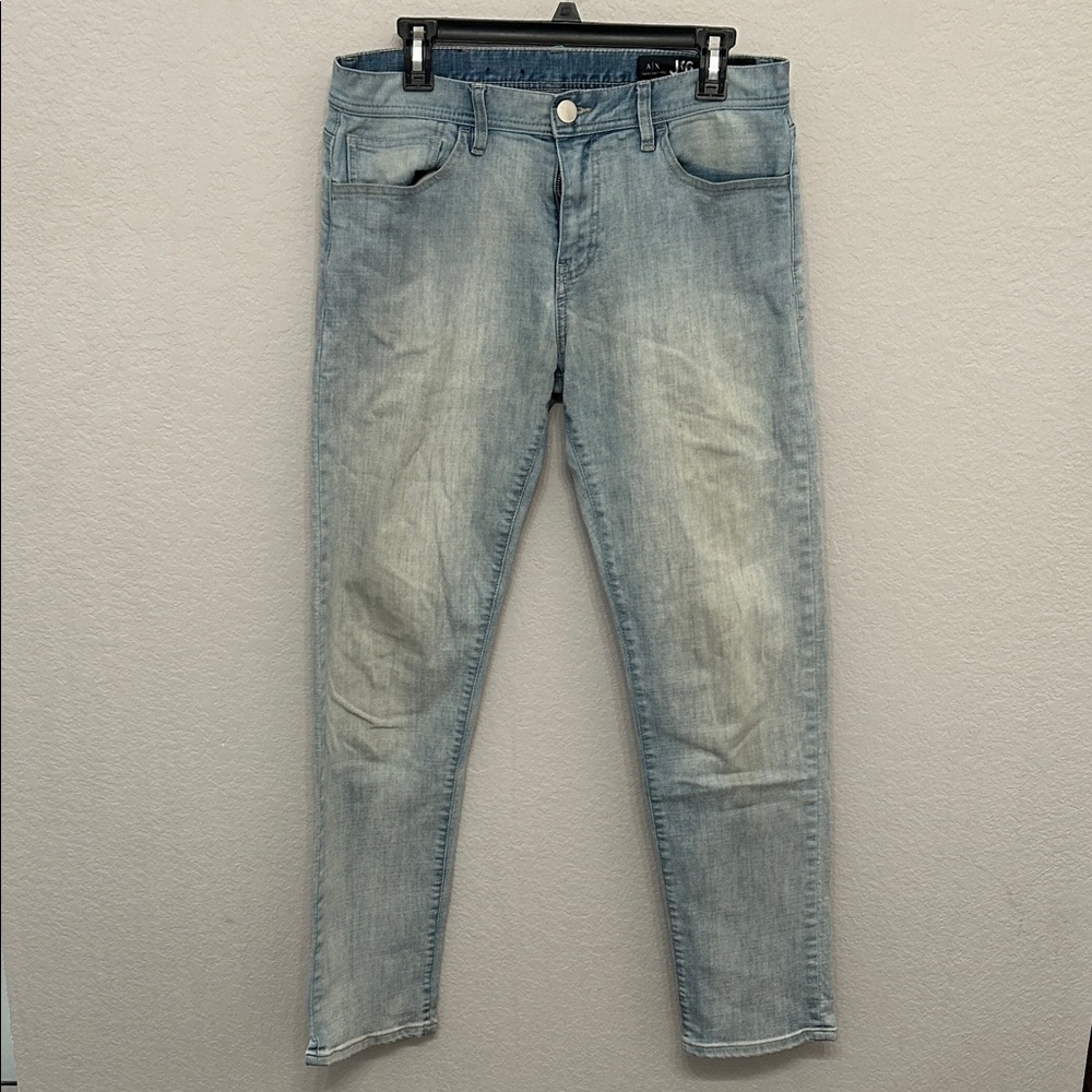 Armani Exchange Light Blue Straight Jeans